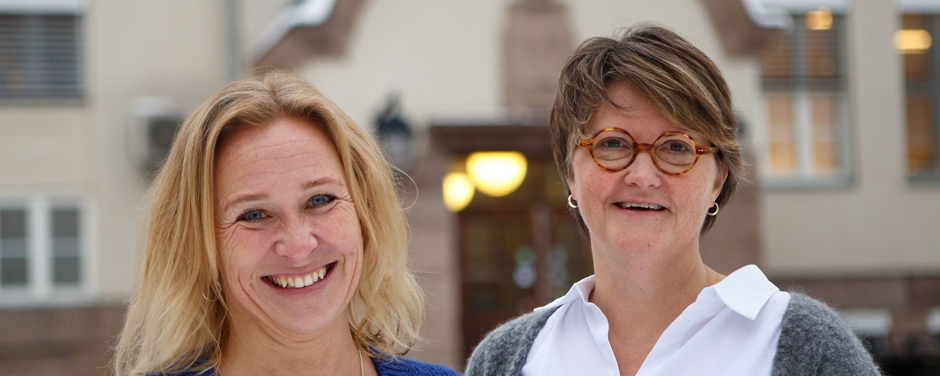 Anne-Marie Schulze og Kristin Måge Areklett lærer på KG